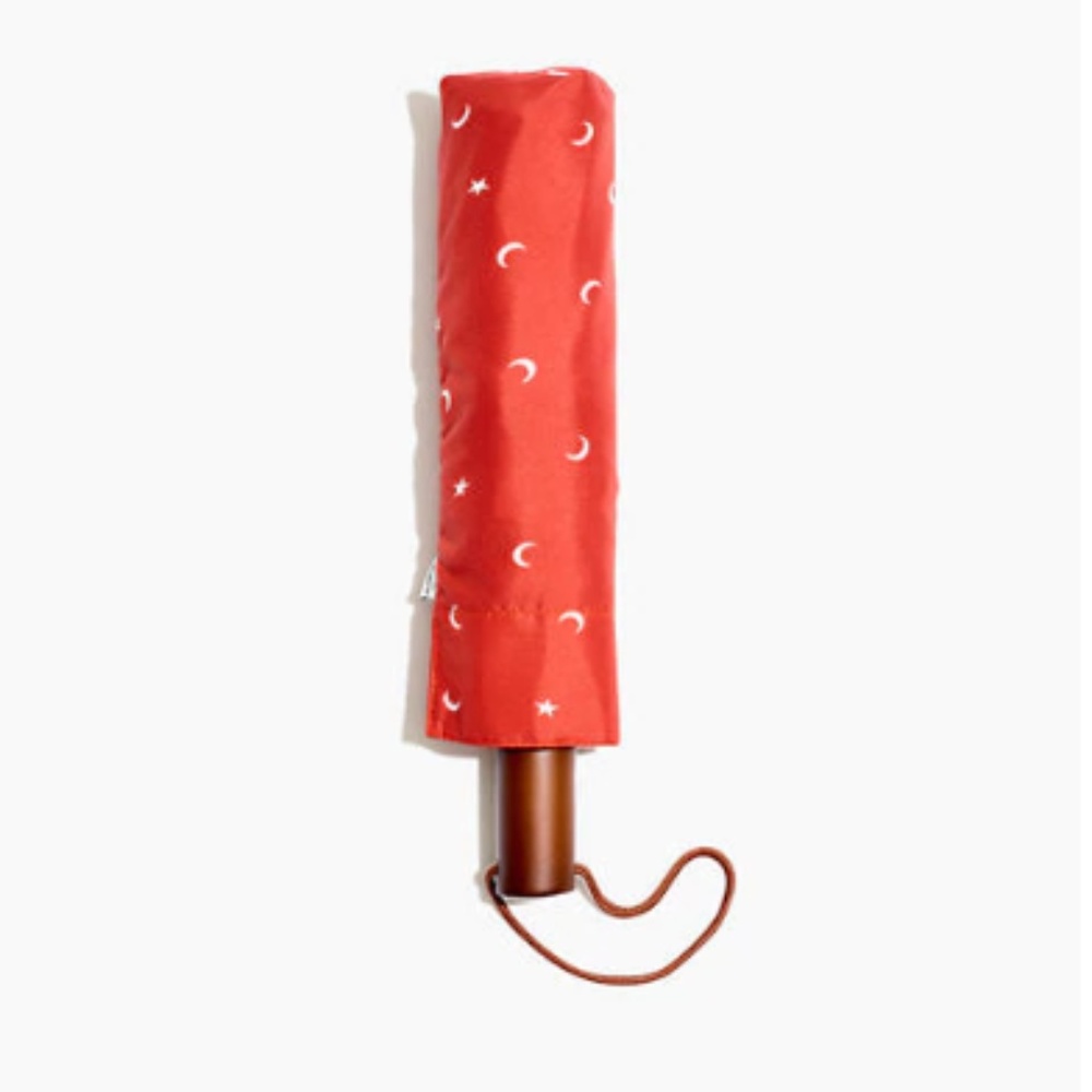 MADEWELL Russet Rainy Day Umbrella Moon and Stars